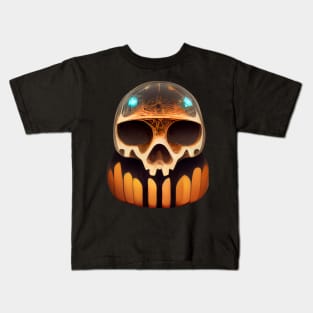 Pumpkin Skull Halloween Kids T-Shirt